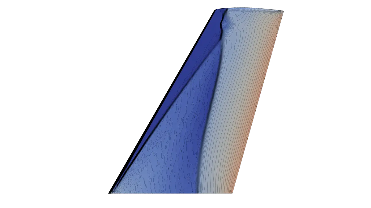 ONERA M6 wing Cp pressure contours